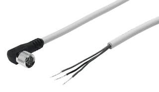 159423 - FESTO - 159423 - Sensor Cable, 90° M8 Receptacle, Free End, 3 Positions, 5 m, 16.4 ft