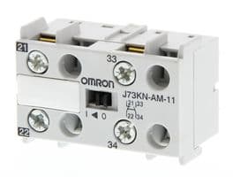 J73KN-AM-11 - OMRON INDUSTRIAL AUTOMATION - J73KN-AM-11 - Auxiliary Contact Block, 1 NO + 1 NC Contacts, J7KNA Contactor