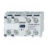J73KN-AM-22 - OMRON INDUSTRIAL AUTOMATION - J73KN-AM-22 - Auxiliary Contact Block, 2 NO + 2 NC Contacts, J7KNA Contactor