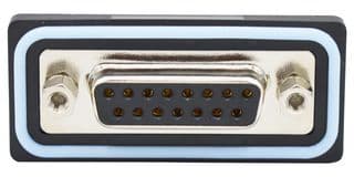 SDF-R15-213L462 - NORCOMP - SDF-R15-213L462 - D Sub Connector, IP67, Standard, Receptacle, NANOOK Series, 15 Contacts, DA, Solder