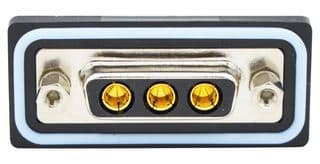 CDFV3W3213L411 - NORCOMP - CDFV3W3213L411 - Combination Layout D Sub Connector, IP67, NANOOK Series, DA-3W3, Receptacle, 3 Contacts, 3 Power