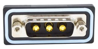 CDFV3W3113L452 - NORCOMP - CDFV3W3113L452 - Combination Layout D Sub Connector, IP67, NANOOK Series, DA-3W3, Plug, 3 Contacts, 3 Power, Solder