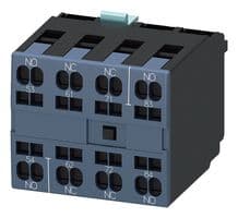 3RH1921-2XA22-0MA0 - SIEMENS - 3RH1921-2XA22-0MA0 - Auxiliary Contact, Siemens 3RT Series Contactors, 2NO-2NC, Snap-On Mount, Spring-Loaded