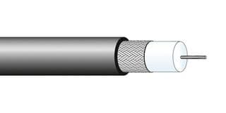 RADOX_RF_59 - HUBER+SUHNER - RADOX_RF_59 - Coaxial Cable, Radox RF 59, RG59, Tinned Copper, 6.24 mm, 75 ohm, Black