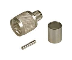 11_UHF-0-3-18/033_-E - HUBER+SUHNER - 11_UHF-0-3-18/033_-E - RF / Coaxial Connector, UHF Coaxial, Straight Plug, Crimp, RG142B/U, RG223/U, Brass