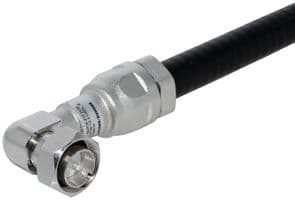 16_4310-50-12-X1/033_-E - HUBER+SUHNER - 16_4310-50-12-X1/033_-E - RF / Coaxial Connector, 4.3 / 10 Coaxial, Right Angle Plug, Clamp, 50 ohm