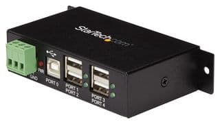 ST4200USBM - STARTECH - ST4200USBM - USB Hub, Industrial, USB 2.0, 4 Port, Data Transfer Rate at 480Mbps, Bus Powered, Steel Enclosure