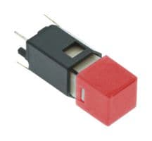 CFPB-1CC-2R9 - NIDEC COMPONENTS - CFPB-1CC-2R9 - Pushbutton Switch, CFPB Series, SPST, Off-(On), Square, Red