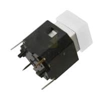 CFPB-1CC-4W1 - NIDEC COMPONENTS - CFPB-1CC-4W1 - Pushbutton Switch, CFPB Series, SPST, Off-(On), Square, White