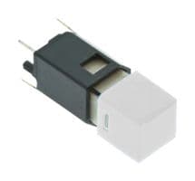CFPB-1CC-4W9 - NIDEC COMPONENTS - CFPB-1CC-4W9 - Pushbutton Switch, CFPB Series, SPST, Off-(On), Square, White