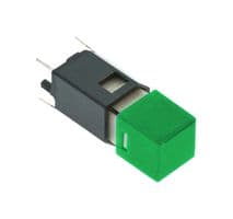 CFPB-1CC-5G9 - NIDEC COMPONENTS - CFPB-1CC-5G9 - Pushbutton Switch, CFPB Series, SPST, Off-(On), Square, Green