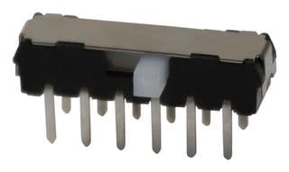 MHS422 - NIDEC COMPONENTS - MHS422 - Slide Switch, 4PDT, On-On, Through Hole, MHS Series, 200 mA