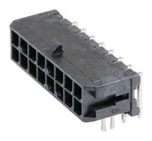43045-1622 - MOLEX - 43045-1622 - Pin Header, Power, Wire-to-Board, 3mm, 2 Rows, 16 Contacts, Through Hole Right Angle