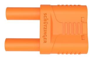 SKURZ 6100 / 19-4 IG 2MB NI / OR - SCHUTZINGER - SKURZ 6100 / 19-4 IG 2MB NI / OR - Banana Test Connector, Plug, Cable Mount, 32 A, 1 kV, Nickel Plated Contacts, Orange