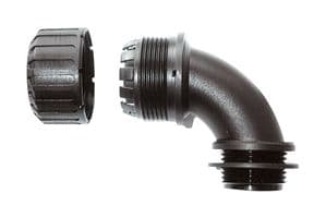 7TCA296060R0104 - ABB - 7TCA296060R0104 - Conduit Fitting, Adapter, 90 Degree, 16mm, M16, Nylon 6.6, Black
