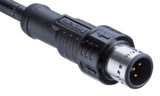 M12A-05BMMM-PL8D01 - AMPHENOL LTW - M12A-05BMMM-PL8D01 - Sensor Cable, Code A, M12 Plug, Free End, 5 Positions, 1 m, 3.3 ft, MPRONTO-12 Series