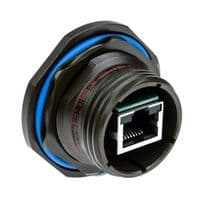 RJFTV7PEM1ZN - AMPHENOL SOCAPEX - RJFTV7PEM1ZN - In-Line Adapter, Jam Nut, Adaptor, In-Line, RJ45, RJ45, RJFTV