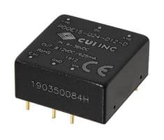 PDQE15-Q24-D12-D - CUI - PDQE15-Q24-D12-D - Isolated Through Hole DC/DC Converter, ITE, DIP, 4:1, 15 W, 2 Output, 12 V