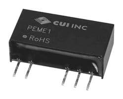 PEME1-S5-S12-S - CUI - PEME1-S5-S12-S - Isolated Through Hole DC/DC Converter, ITE, SIP, 1:1, 1 W, 1 Output, 12 V