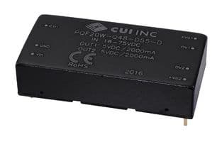 PQF20W-Q48-D512-D - CUI - PQF20W-Q48-D512-D - Isolated Through Hole DC/DC Converter, ITE, DIP, 4:1, 20 W, 2 Output, 5 V