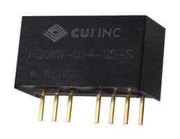 PQQ6W-Q24-S12-S - CUI - PQQ6W-Q24-S12-S - Isolated Through Hole DC/DC Converter, ITE, 4:1, 6 W, 1 Output, 12 V, 500 mA