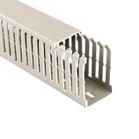 10470104Y - BETADUCT - 10470104Y - Trunking, Narrow Slot, 75 mm (H) x 100 mm (W) x 2 m (L), Grey, PVC