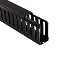 23456000N - BETADUCT - 23456000N - Trunking, Closed Slot, 75 mm (H) x 75 mm (W) x 2 m (L), Black, Noryl