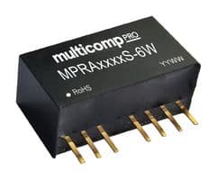 MPRA2405S-6W - MULTICOMP PRO - MPRA2405S-6W - Isolated Through Hole DC/DC Converter, ITE, SIP, 4:1, 6 W, 2 Output, 5 V