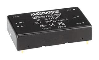 MPRB2403LD-30W - MULTICOMP PRO - MPRB2403LD-30W - Isolated Through Hole DC/DC Converter, ITE, DIP, 4:1, 30 W, 1 Output, 3.3 V