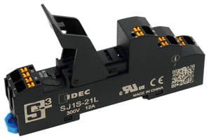 SJ1S-21L - IDEC - SJ1S-21L - Relay Socket, DIN Rail, Push In, 5 Pins, SJ Series