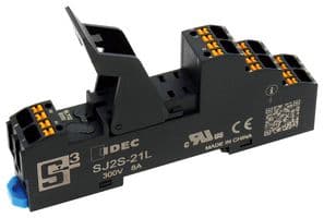 SJ2S-21L - IDEC - SJ2S-21L - Relay Socket, DIN Rail, Push In, 8 Pins, SJ Series