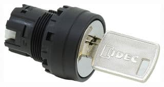 YW1K-3A - IDEC - YW1K-3A - Switch Actuator, Plastic, 3 Pos, Idec Dia 22mm YW Series Key Selector Switches, IP65, YW Series