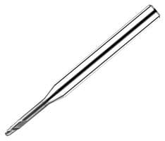 DK02007JS - JABIL CUTTING TOOLS - DK02007JS - End Mill, High Precision, Ball, 0.08 mm Cutter Dia, 45 mm Length, M30, Mould Steel, R1xFL3xD4