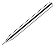 DK01001ZO - JABIL CUTTING TOOLS - DK01001ZO - End Mill, CBN, High Precision, Ball, 0.03 mm Cutter Dia, 50 mm Length, Mould Steel, R0.5xD4