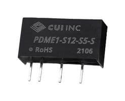 PDME1-S12-S5-S - CUI - PDME1-S12-S5-S - Isolated Through Hole DC/DC Converter, ITE, SIP, 1:1, 1 W, 1 Output, 5 V