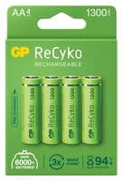 GPRHC132E009 - GP BATTERIES - GPRHC132E009 - Rechargeable Battery, 1.2 V, Nickel Metal Hydride, 1.3 Ah, AA, Raised Positive and Flat Negative