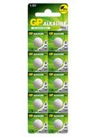 GPPBAA76F012 - GP BATTERIES - GPPBAA76F012 - Battery, 1.5 V, A76, Alkaline, 110 mAh, Pressure Contact, 10