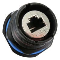 RJFTV6A7SA5NF459 - AMPHENOL SOCAPEX - RJFTV6A7SA5NF459 - Modular Connector, RJ45 Jack, 1 x 1 (Port), 8P8C, Cat6a, IP68, Panel Mount
