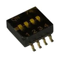 218-4LPST - CTS - 218-4LPST - DIP / SIP Switch, 4 Circuits, Flush Slide, Surface Mount, SPST, 50 V, 100 mA