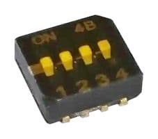 218-4LPSTJ - CTS - 218-4LPSTJ - DIP / SIP Switch, 4 Circuits, Flush Slide, Surface Mount, SPST, 50 V, 100 mA