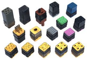 DMC-M 20-22 SN - DEUTSCH - TE CONNECTIVITY - DMC-M 20-22 SN - Heavy Duty Connector Insert, DMC-M, 20 Ways, 4 Row, Receptacle, Socket