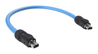 MSPE-C2L0-BA010 - AMPHENOL COMMUNICATIONS SOLUTIONS - MSPE-C2L0-BA010 - Ethernet Cable, SPE Plug to SPE Plug, 1 m, 3.3 ft