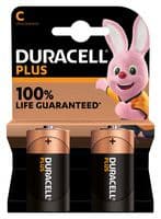 MN1400 P2 +/PWR - DURACELL - MN1400 P2 +/PWR - Battery, 1.5 V, C, Alkaline, Raised Positive and Flat Negative, 2