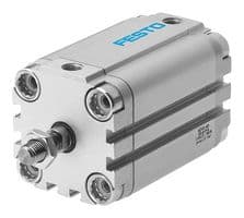 156616 - FESTO - 156616 - Compact Air Cylinder, Piston Rod, Double Acting, 32 mm, G1/8, 0.8 bar to 10 bar, 5 mm