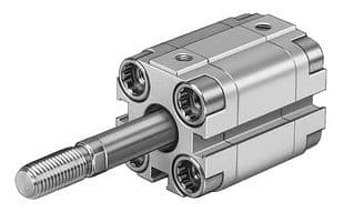 157252 - FESTO - 157252 - Compact Air Cylinder, Piston Rod, Single Acting, 12 mm, M5, 1.5 bar to 10 bar, 5 mm