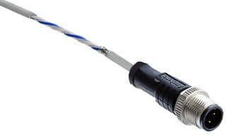 M12A-02BMMM-SL8C01 - AMPHENOL LTW - M12A-02BMMM-SL8C01 - Sensor Cable, M12 Plug, Free End, 2 Positions, 1 m, 3.3 ft, M Series