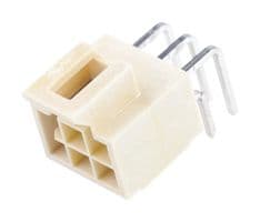 105314-2106 - MOLEX - 105314-2106 - Pin Header, Wire-to-Board, 2.5 mm, 2 Rows, 6 Contacts, Through Hole Right Angle