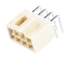 105314-2108 - MOLEX - 105314-2108 - Pin Header, Wire-to-Board, 2.5 mm, 2 Rows, 8 Contacts, Through Hole Right Angle