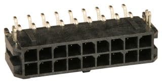 43045-1806 - MOLEX - 43045-1806 - Pin Header, Wire-to-Board, 3 mm, 2 Rows, 18 Contacts, Surface Mount Right Angle