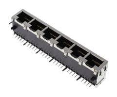 43223-8164 - MOLEX - 43223-8164 - Modular Connector, RJ45 Jack, 1 x 6 (Ganged), 8P8C, Cat3, Through Hole Mount